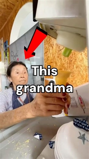80-Year-Old Grandma's 'Imperfect' Ice Cream Made Thousands Line Up 🍦 #kindness #viral #shorts