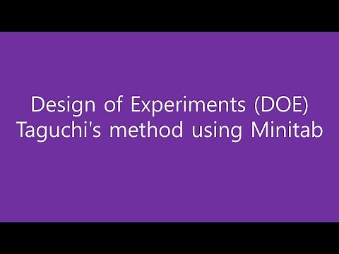 Taguchi L9 orthogonal array using Minitab