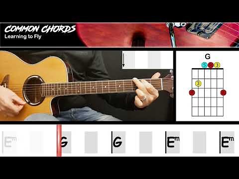 Learning To Fly - Pink Floyd | EASY GUITAR LESSON | Scrolling Chords & Lyrics