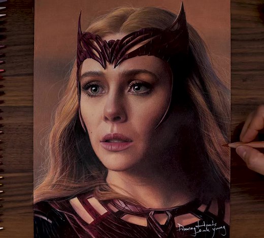 색연필로 그리는 완다 맥시모프 - 스칼렛 위치