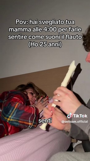 Divertente risveglio notturno con il flauto