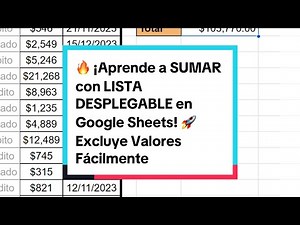 🔥 Learn how to ADD using a DROP-DOWN LIST in Google Sheets! 🚀 Easily Exclude Values