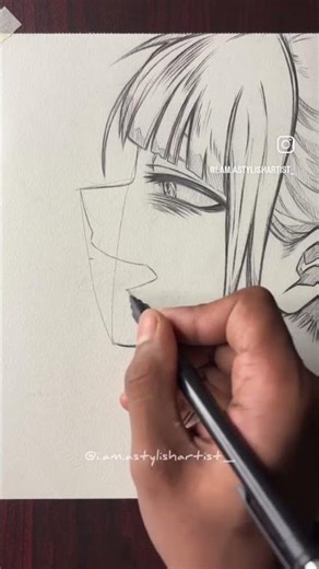 how to draw himiko toga #art #drawing 😎😎😎😎