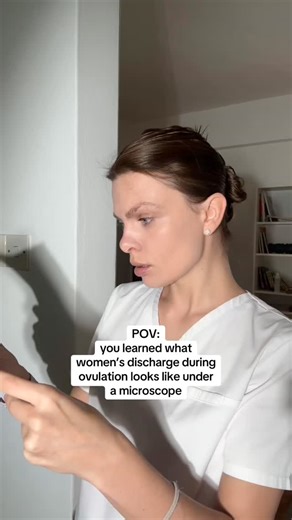 Doctor Sadovskaya on Instagram: "What your discharge during ovulation looks like under a microscope 👀 #womenshealth #womenshealthawareness #menstrualhealth"