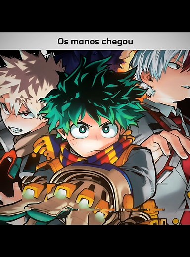 Deku, Shoto, y Bakugo en My Hero Academia