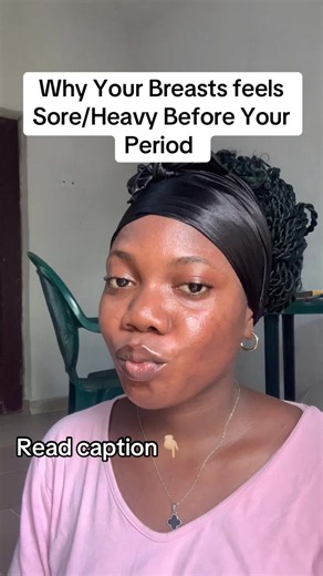 Breast tenderness before menstruation is very common and is usually caused by hormonal changes. Why it happens: 1. Hormonal fluctuations Changes in estrogen and progesterone before your period can affect breast tissue. 2. Fluid retention Hormones may cause the breasts to hold more fluid, making them feel swollen or heavy. 3. Increased sensitivity The breasts may become more sensitive to touch during the days leading up to your period. You may notice: • soreness or aching • heaviness • swelling •