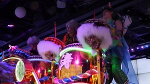 Famous robot show in Tokyo. Party in Kabukicho Shinjuku. Robot restaurant.