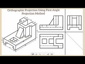 Orthographic Projections 15 Using First Angle Projection #engineering #orthographicdrawing #viral