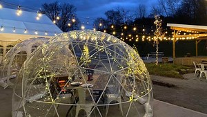 Winery in western Pa. introduces outdoor dining igloos featuring fireplaces