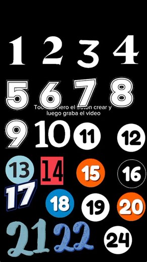 Colorful Number Display in Creative Video