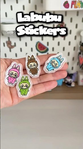 DIY Labubu Stickers 🍬 | Easy Paper Craft & Viral Labubu Macaron Art #labubu #papercraft #diysticker