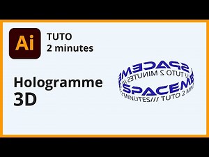 Tuto 2 minutes Hologramme texte 3D sur Illustrator