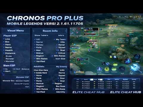 Cheat Mobile Legends Mod Menu APK Terbaru 2026 Versi 2.1.61.11705 Anti Banned Drone View ESP
