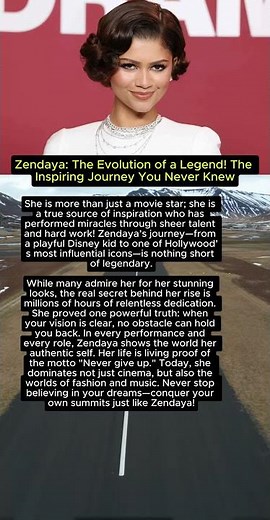 Zendaya: The Evolution of a Legend! The Inspiring Journey You Never Knew