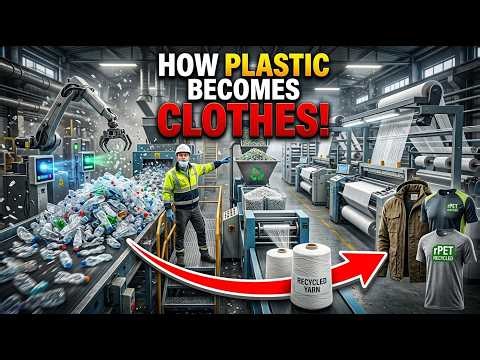 ♻️ How Plastic Bottles Become Clothes | Inside a Massive rPET Recycling Factory