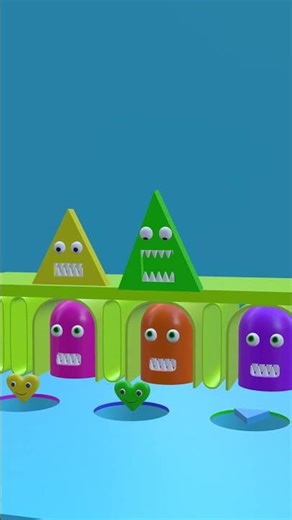 Playful Cute Triangle Monsters 💖