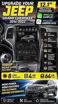 Jeep grand Cherokee upgraded radio 2014 - 2022 ￼
