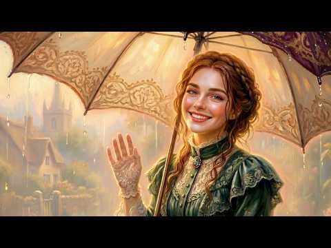 Cozy Spring Rain in a Victorian Village. Beautiful Visual Poem