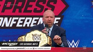 Triple H reveals that the World Heavyweight Title Tournament will begin after WWE Backlash: WWE Backlash Press Conference
