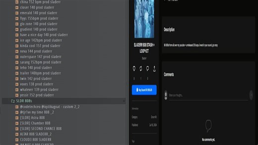 [免费Soundkit]顶级地下UDG风格类808合集包"SLADERR - 808 STASH   LOOP KIT"