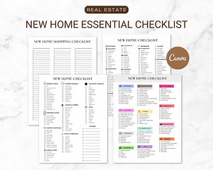 New Home Essentials Checklist, Moving Printable, Pcs Checklist, First Apartment Checklist, First Home Checklist,new Home Checklist Printable - Etsy