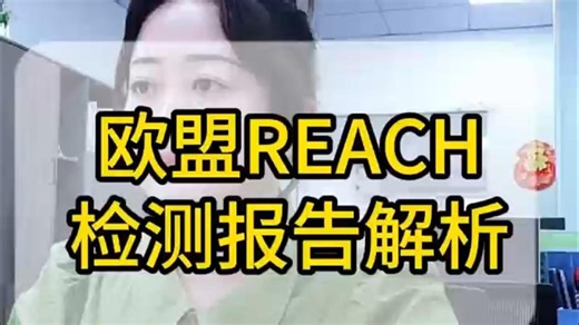 欧盟REACH 检测报告解析