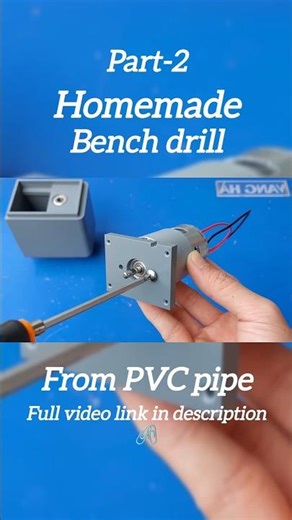 Homemade Bench drill From PVC pipe | #benchdrill #dcmotor #inventions #machine #science #experiment
