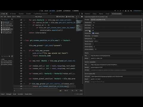 Godot plugin - AI auto complete - DOCK CONFIGURATION