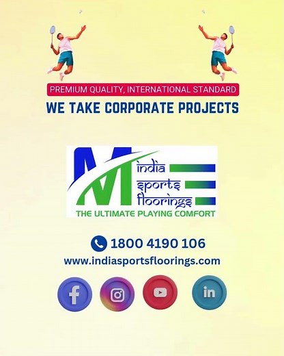 Badminton Court Project Completed at Salcomp Technology India Pvt Ltd | Badminton court Business