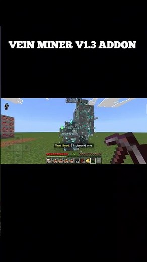Vein miner v1.3 Addon Minecraft pocket edition 1.21+ #minetest #mineverse #veinminer#topaddons1 #1x1
