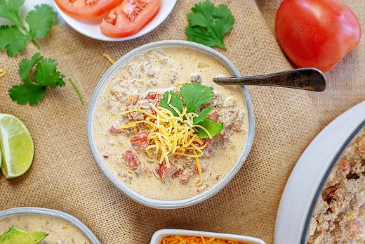 74K views · 130 reactions | This creamy and cheesy keto taco soup is loaded with flavor from lots of seasoned ground beef, cream cheese, and RoTel tomatoes with chilies! Ready in 30 minutes! Get the recipe: https://thatlowcarblife.com/keto-taco-soup/ | That Low Carb Life | Facebook