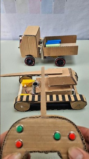 Homemade remote-controlled tracked vehicle and truck #DIY #RCVehicles #ModelTruck