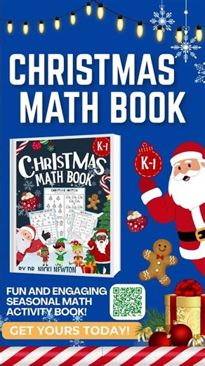 Christmas Math Book for k/1. #earlylearning #homeschoolingfun #primaryschool