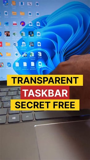 How to make transparent taskbar on windows Pc!