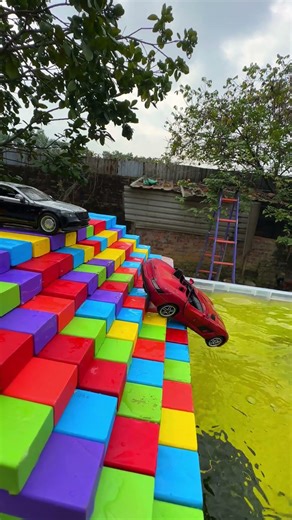 Toy Car Model Falling Into Water #90