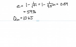 SOLVED:(a) Calculate the theoretical efficiency for an Otto-cycle engine with γ= 1.40 and r = 9.50. (b) If this engine takes in 10,000 J of heat from burning its fuel, how much heat does it discard to the outside air?