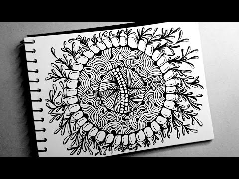 Relax and Draw Zen doodle Patterns || Zentangle for Calm || 16 Minutes of Soft Patterns