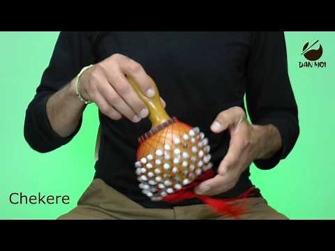 Small Chekere, also known as Shekeré or Xequerê