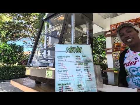 The cheapest way to eat at Amber cove!...tucked away by the waterfall.