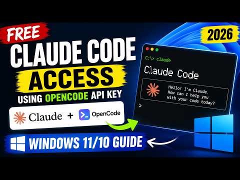 How to Use Claude Code FREE with OpenCode API Key 💻 Full Windows Guide