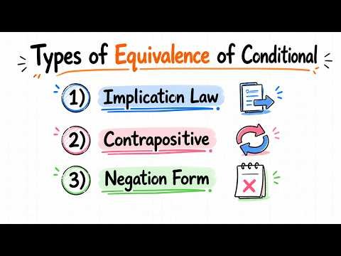 Discrete Mathematics: 6. Useful Equivalences of Conditional & Biconditional statements.