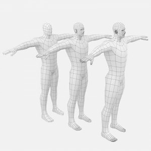 Hero Male in T-Pose Base Mesh 3D Model by Valerii-Kaliuzhnyi