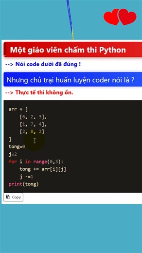 Python, list 2 chiều tư duy với toán học