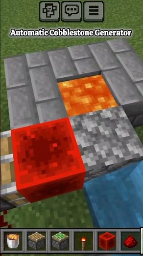 automatic cobblestone generator in Minecraft