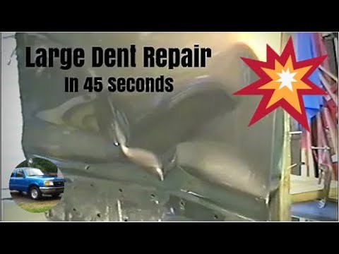 Large Dent Repair - Use of Body Filler - Start to Finish - 45 Seconds