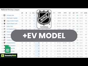 +EV NHL Sports Betting Model | Sharp Top-Down | Google Sheets | Odds Dashboard | Detailed Tutorial