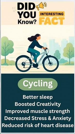 Did You Know | Cycling | Bicycling | Biking | Cycling health benefits | Bicycling health benefits