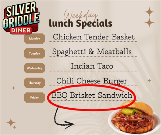 Friday Lunch Special | Silver Griddle Diner