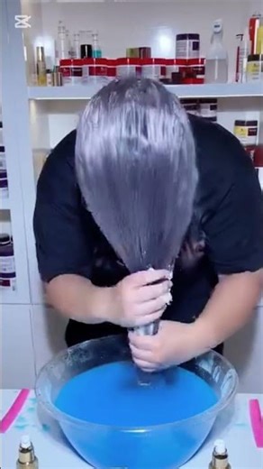 blue hair dye tutorial step by step process😀#hair #diyhairstyle #hairdyeing#colorfulhair#colorshade
