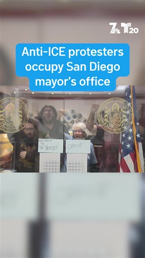 Half a dozen people were taken into custody by police on Friday after locking themselves inside San Diego Mayor Todd Gloria's office for several hours. The protesters at City Hall called the action a